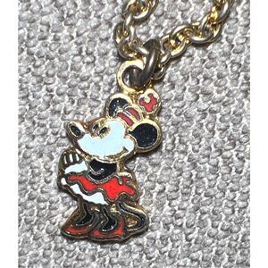 Vintage Minnie Mouse Gold Tone Necklace